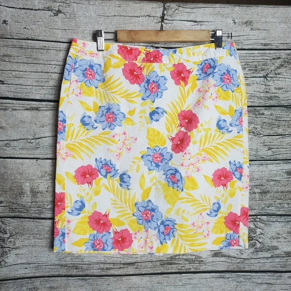 Old Navy Skirts Old Navy Skirt Womens White Yellow Pink